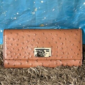 Kate Spade Alexander ave Cyndy Tan Ostrich-Embossed Wallet